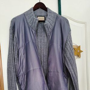 Marvin Richards quilted mens sweater/jacket